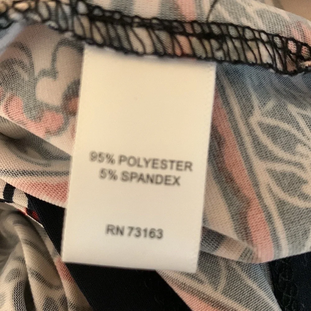 Melissa Paige red, white and black print shift dress Size Large